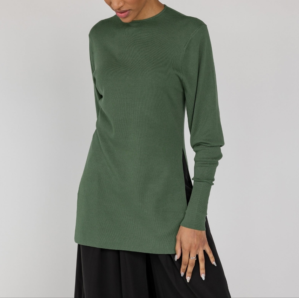Side Slit Top - Olive
